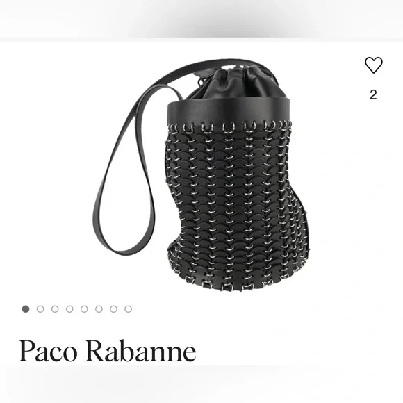 Paco Rabanne Black and Silver Crossbody Bag - Picture 1 of 5
